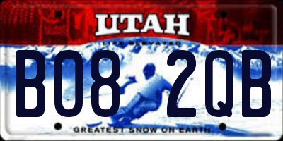 UT license plate B082QB