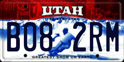 UT license plate B082RM