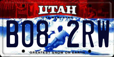 UT license plate B082RW