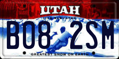 UT license plate B082SM