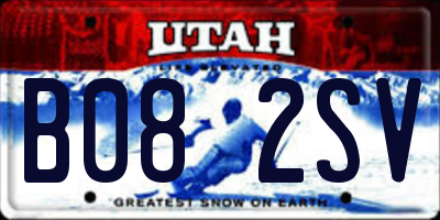 UT license plate B082SV