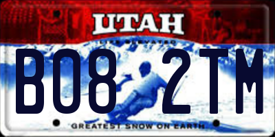 UT license plate B082TM