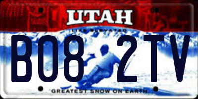 UT license plate B082TV