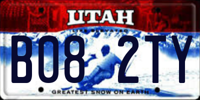 UT license plate B082TY