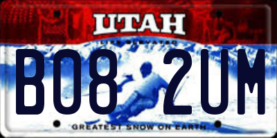 UT license plate B082UM