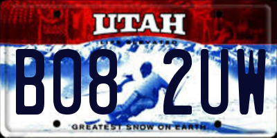 UT license plate B082UW