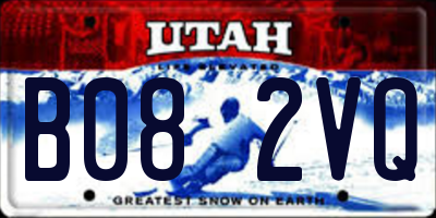 UT license plate B082VQ