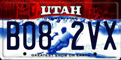 UT license plate B082VX