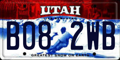 UT license plate B082WB