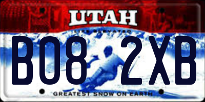 UT license plate B082XB
