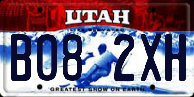 UT license plate B082XH