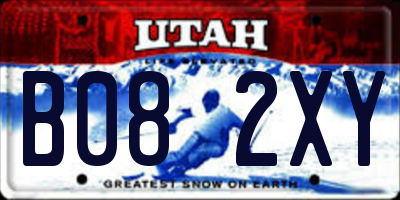 UT license plate B082XY