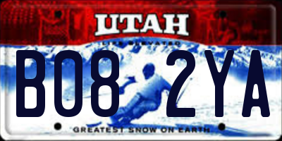 UT license plate B082YA