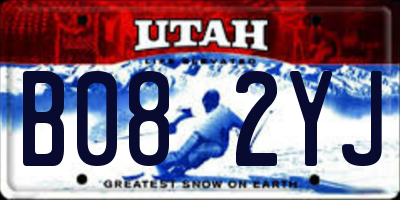 UT license plate B082YJ