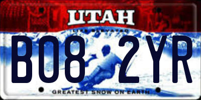 UT license plate B082YR