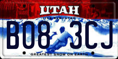 UT license plate B083CJ