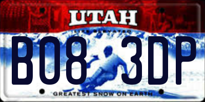 UT license plate B083DP
