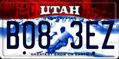 UT license plate B083EZ