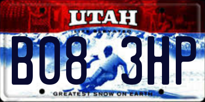 UT license plate B083HP