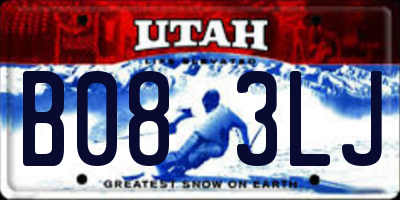 UT license plate B083LJ