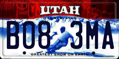 UT license plate B083MA