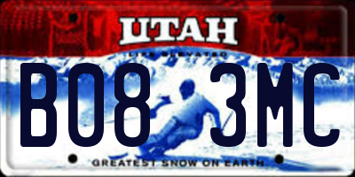 UT license plate B083MC