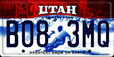 UT license plate B083MQ