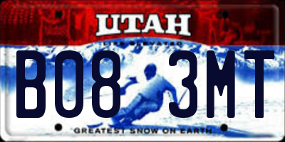 UT license plate B083MT