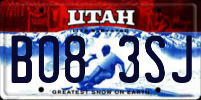 UT license plate B083SJ