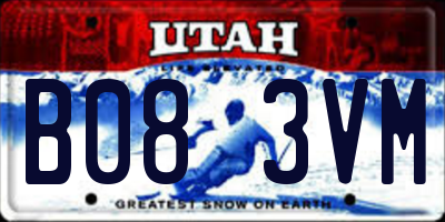 UT license plate B083VM