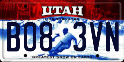 UT license plate B083VN
