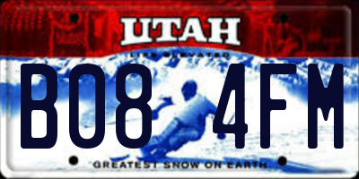 UT license plate B084FM