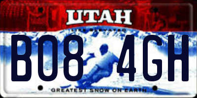 UT license plate B084GH
