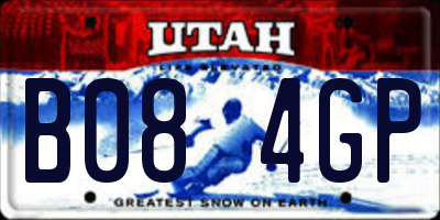 UT license plate B084GP