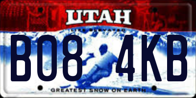 UT license plate B084KB