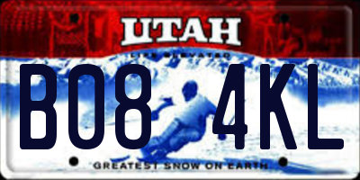 UT license plate B084KL