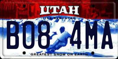 UT license plate B084MA