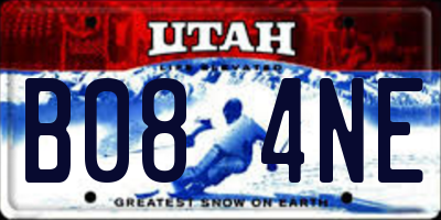 UT license plate B084NE