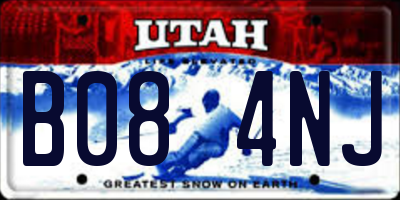 UT license plate B084NJ