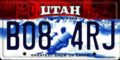 UT license plate B084RJ