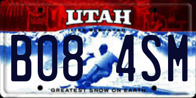 UT license plate B084SM