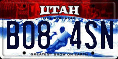UT license plate B084SN