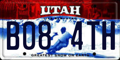 UT license plate B084TH