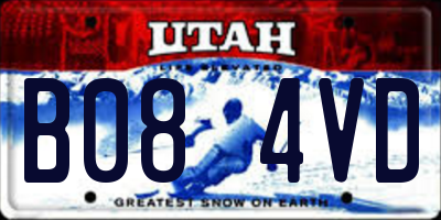 UT license plate B084VD