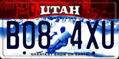 UT license plate B084XU