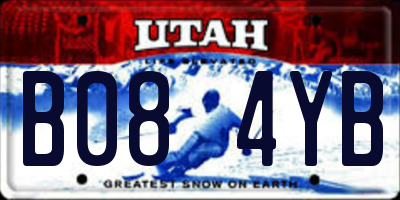 UT license plate B084YB