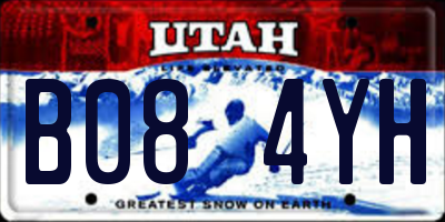 UT license plate B084YH