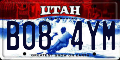 UT license plate B084YM