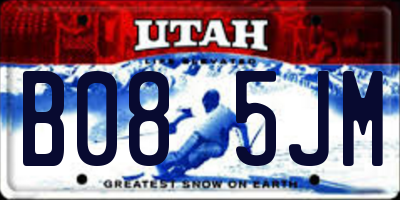 UT license plate B085JM