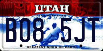 UT license plate B085JT